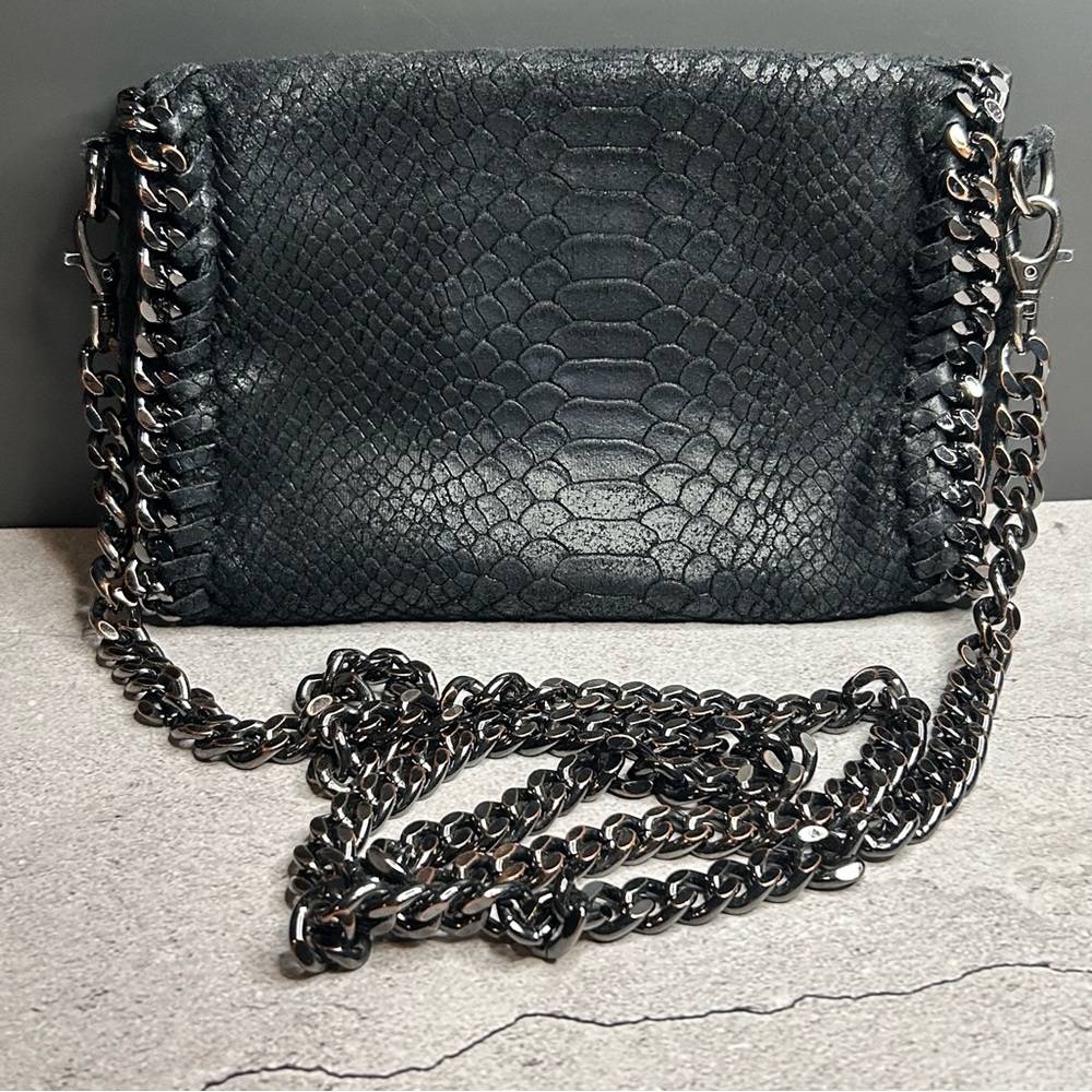 Black Chain Crossbody/Clutch Bag - Picture 2 of 15